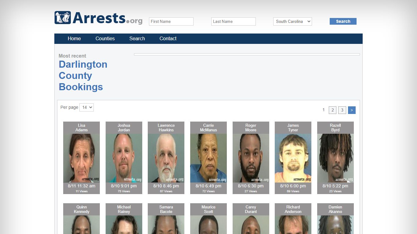 Darlington County Arrests and Inmate Search